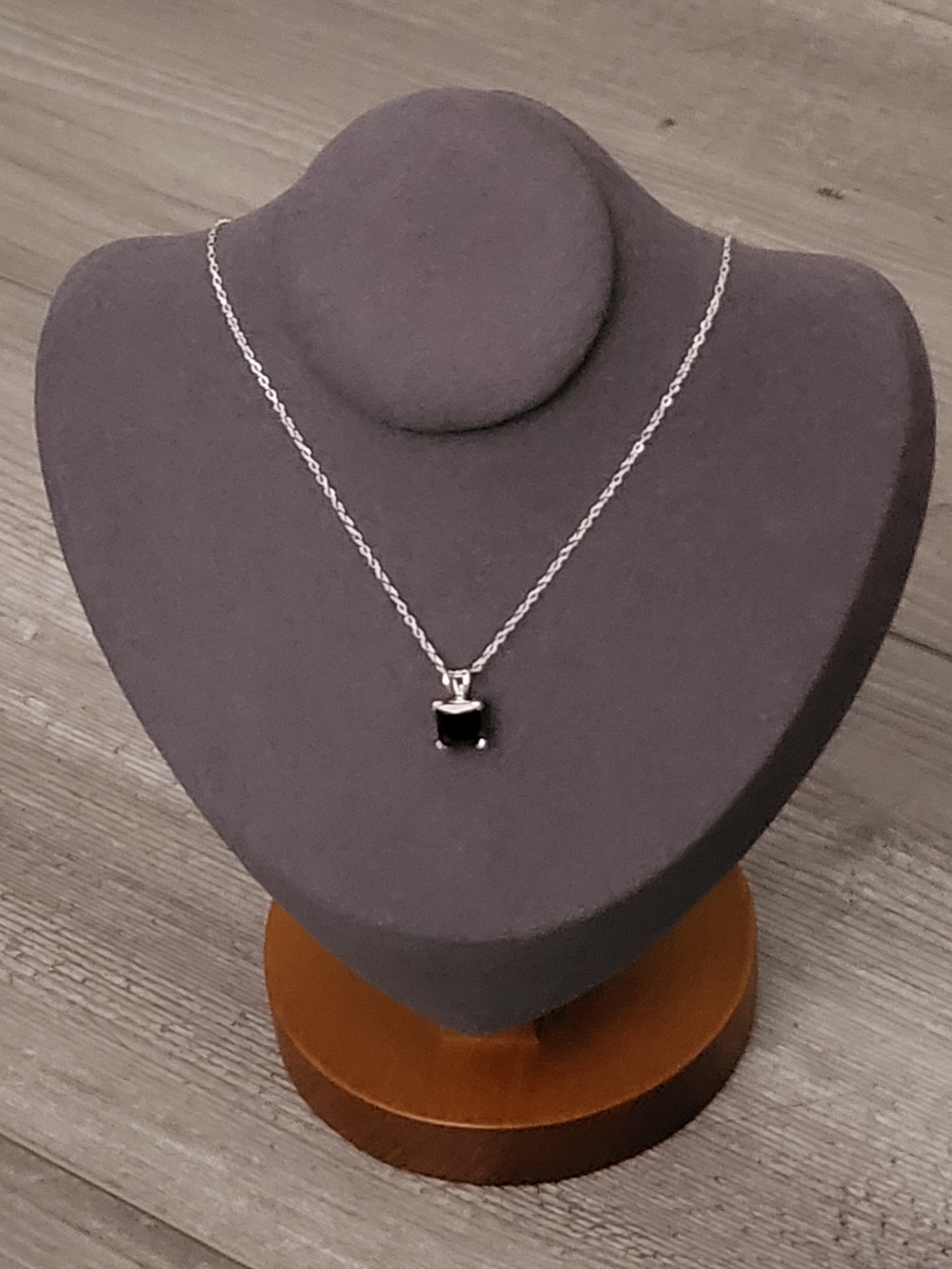 Sterling Silver Red Garnet Stone 8mm Pendant Necklace - Elegant Women’s Jewelry